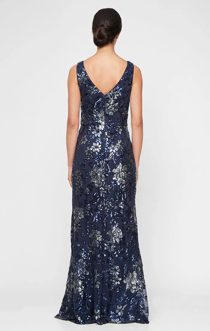 Regular - Sleeveless Stretch Sequin V-Neck Dress sold by Alex Evenings product image thumbnail 2