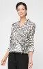 3/4 Sleeve Printed Chiffon Side Closure Blouse sold by Alex Evenings