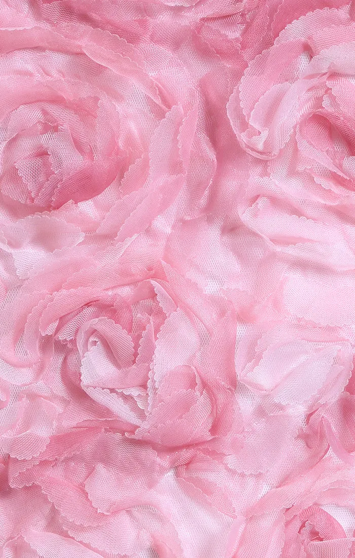 Sleeveless Midi Tulle Rosette A-Line Dress Dress with V-Neckline sold by Alex Evenings product image thumbnail 4