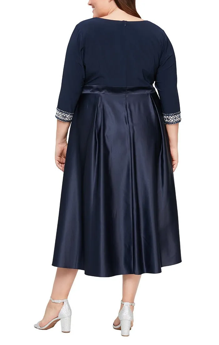 Plus - Surplice Neckline Dress with High Low Full Skirt sold by Alex Evenings product image thumbnail 2