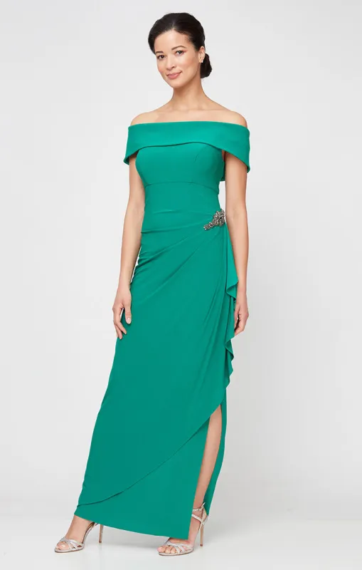 Regular - Nora Off-the-Shoulder Matte Jersey Dress sold by Alex Evenings