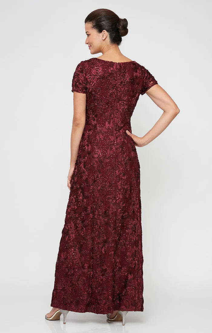 Regular - Evelyn Rosette Lace Long Gown sold by Alex Evenings product image thumbnail 2