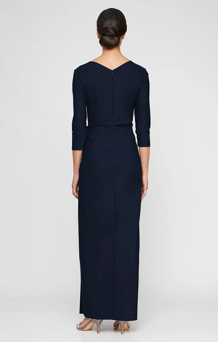 Compression Column Dress with Tucking Detail at Waist sold by Alex Evenings product image thumbnail 2