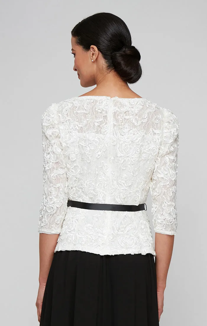 Soutache Puff-Sleeve Blouse sold by Alex Evenings product image thumbnail 2