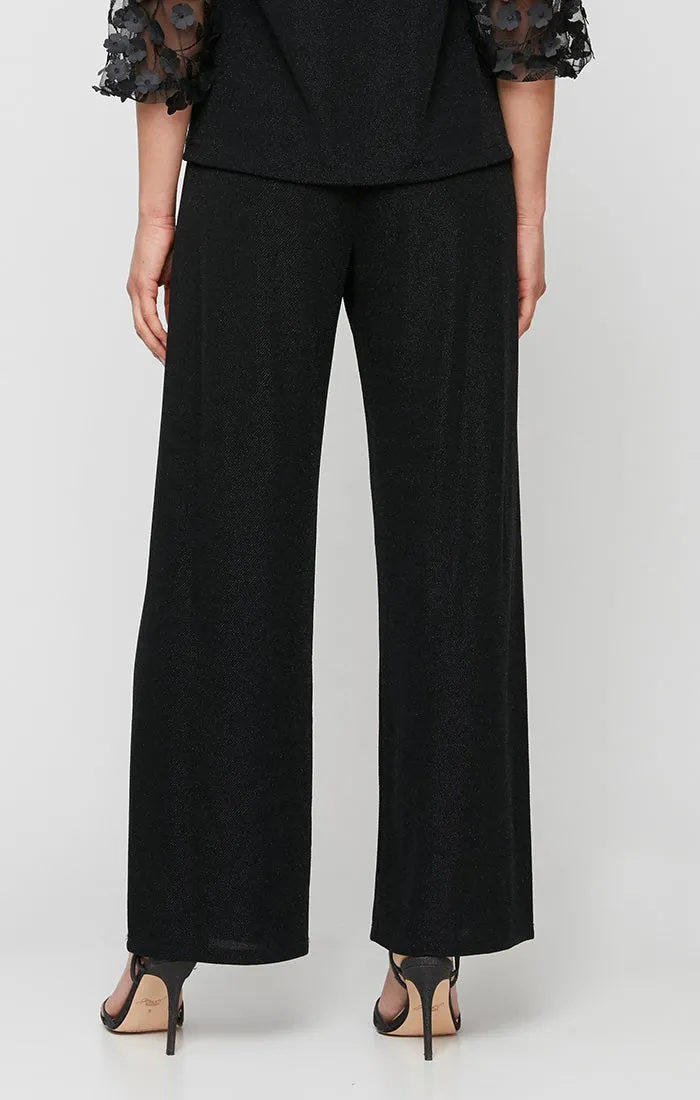 Straight Leg Metallic Knit Pant sold by Alex Evenings product image thumbnail 2
