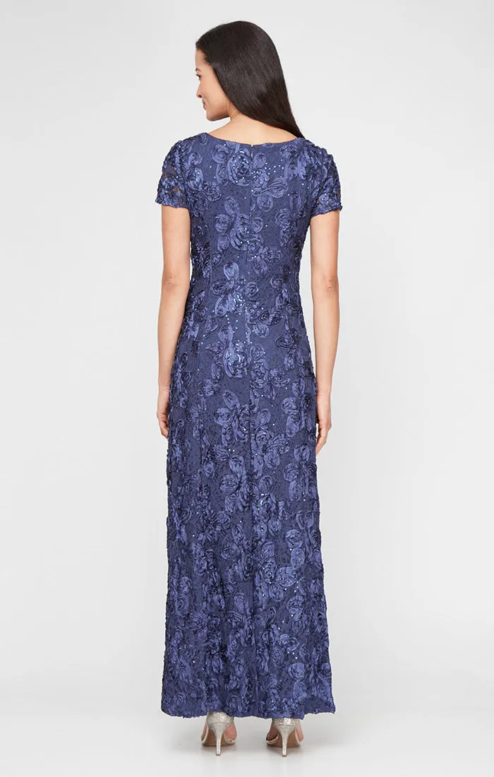 Regular - Evelyn Rosette Lace Long Gown sold by Alex Evenings product image thumbnail 2