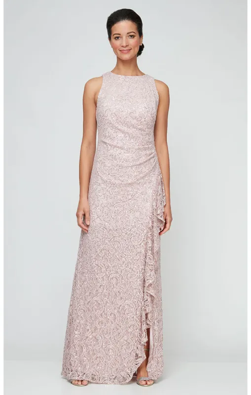 Regular - Elaine Sleeveless Lace Gown sold by Alex Evenings