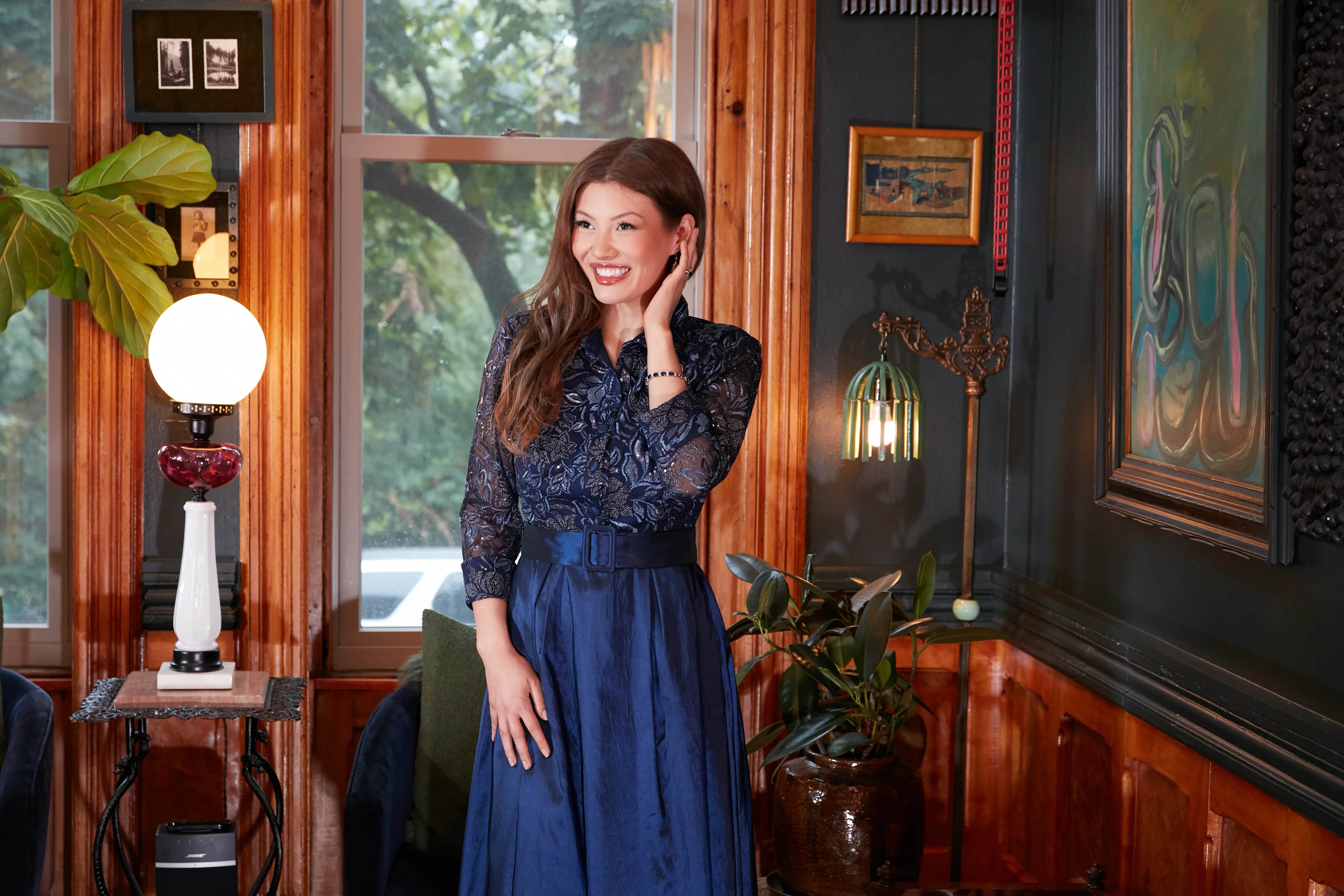 Embroidered Tulle A-Line Dress sold by Alex Evenings product image thumbnail 3