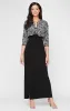 Petite Long Empire Waist Bolero Jacket Dress with Side Ruched Skirt sold by Alex Evenings