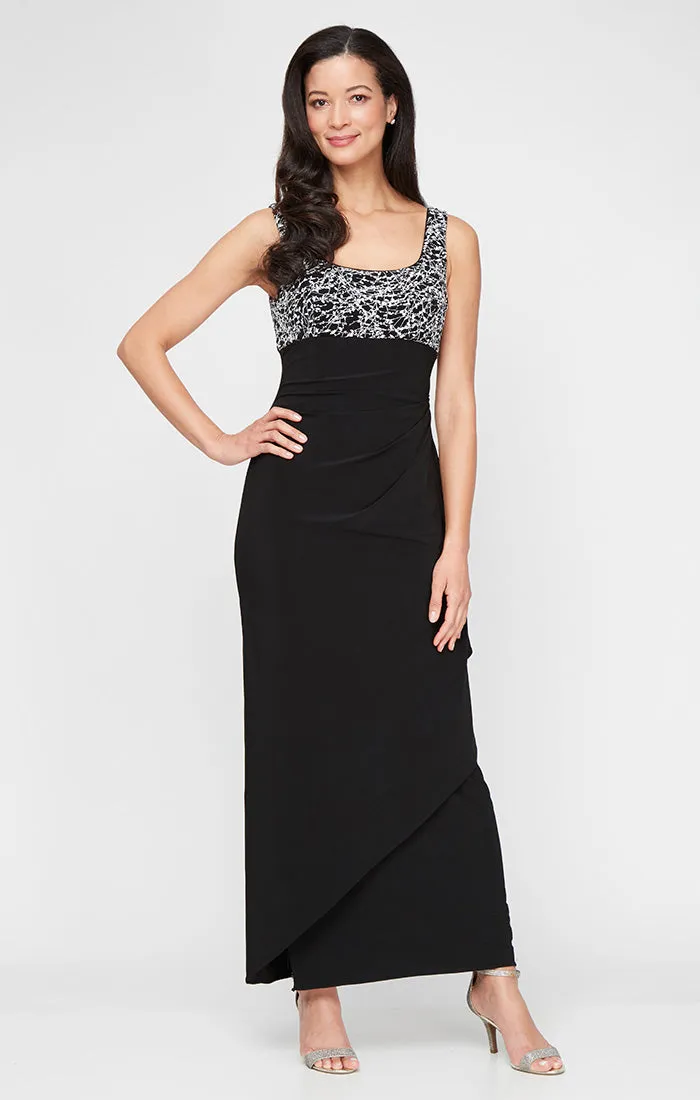 Petite Long Empire Waist Bolero Jacket Dress with Side Ruched Skirt sold by Alex Evenings product image thumbnail 2