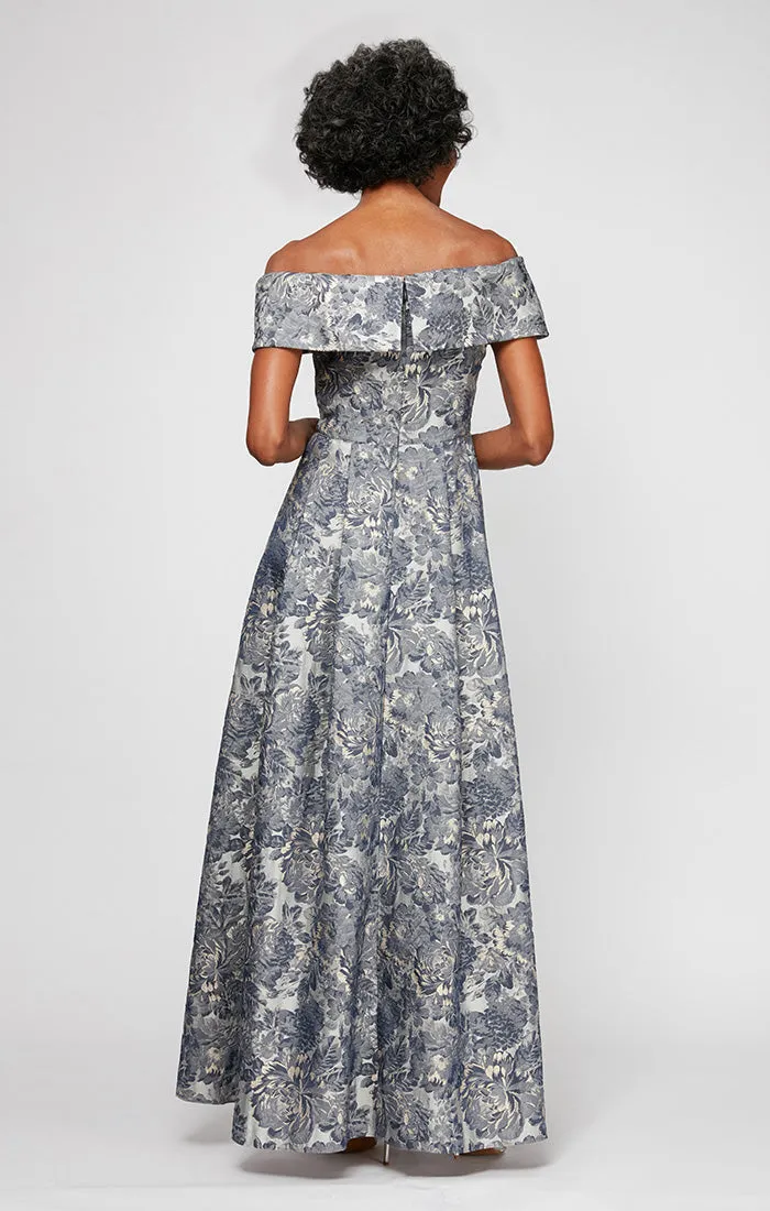 Floral Brocade Off-the-Shoulder Ballgown sold by Alex Evenings product image thumbnail 2
