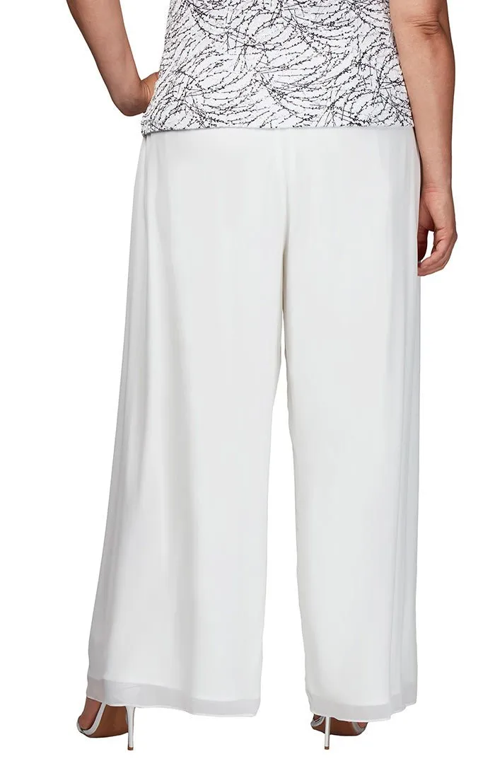 Plus Silky Chiffon Pant sold by Alex Evenings product image thumbnail 2
