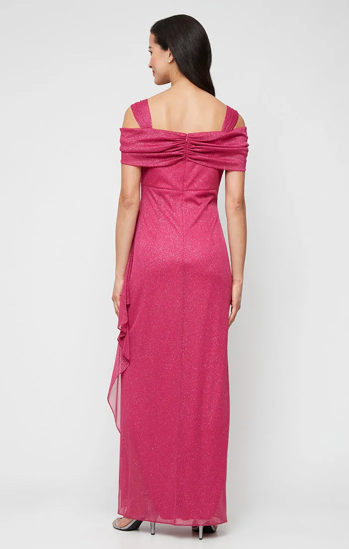 Petite - Hannah Glitter Mesh Gown sold by Alex Evenings product image thumbnail 2