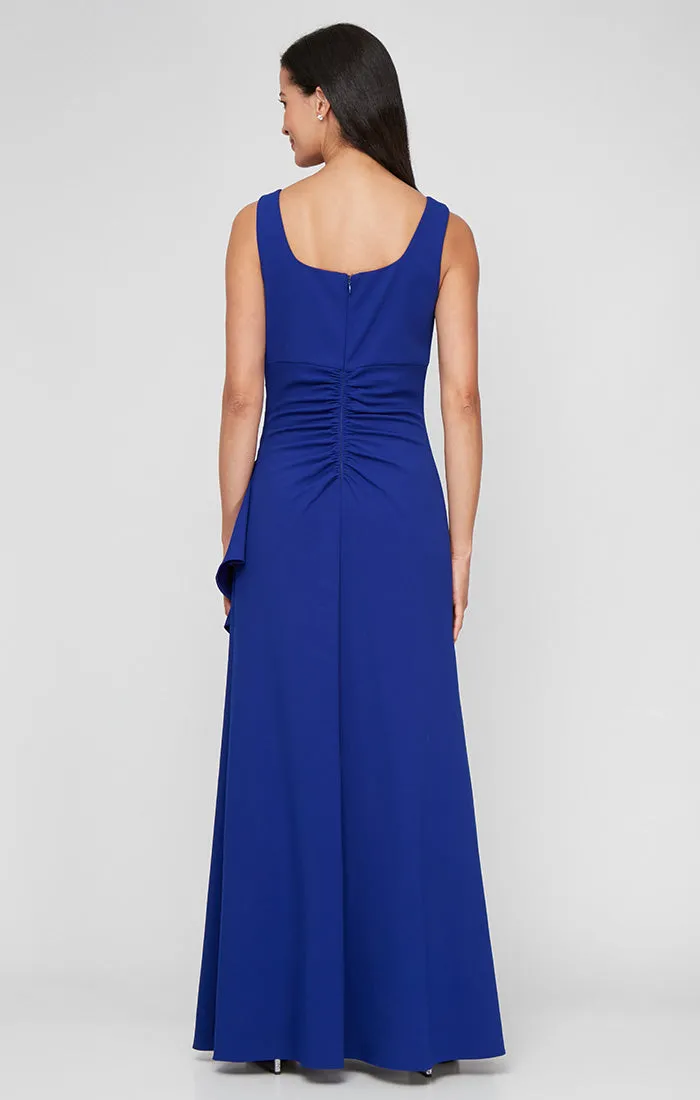 Regular - Stretch Crepe Bolero Jacket Dress with Embellished Square Neckline & Jacket and Cascade Ruffle Detail Skirt sold by Alex Evenings product image thumbnail 4