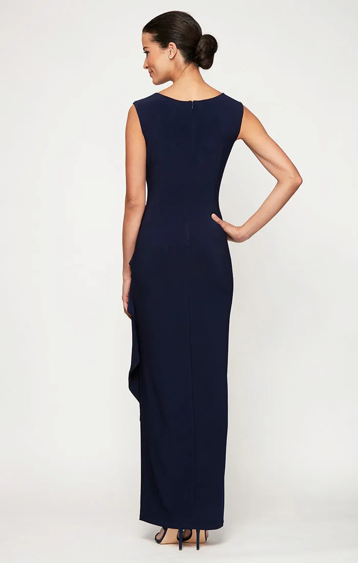 Petite Crepe Dress with Sweetheart Embroidered Lace Neckline sold by Alex Evenings product image thumbnail 2