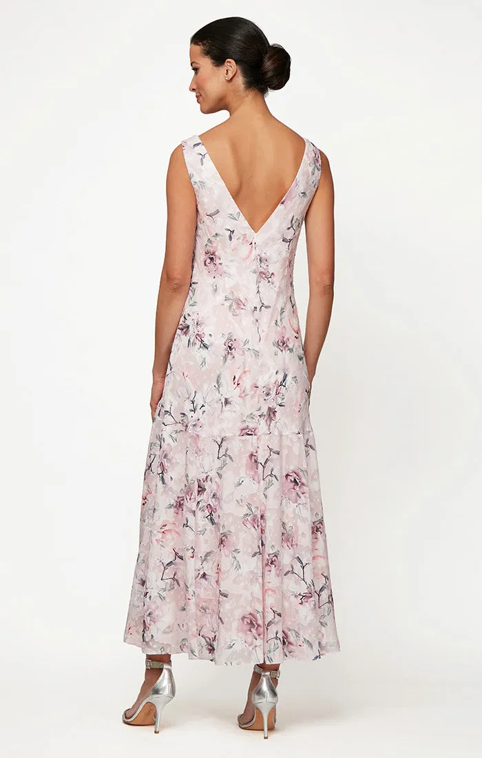 Regular - Printed Chiffon Cowl-Neck High-Low Dress sold by Alex Evenings product image thumbnail 2