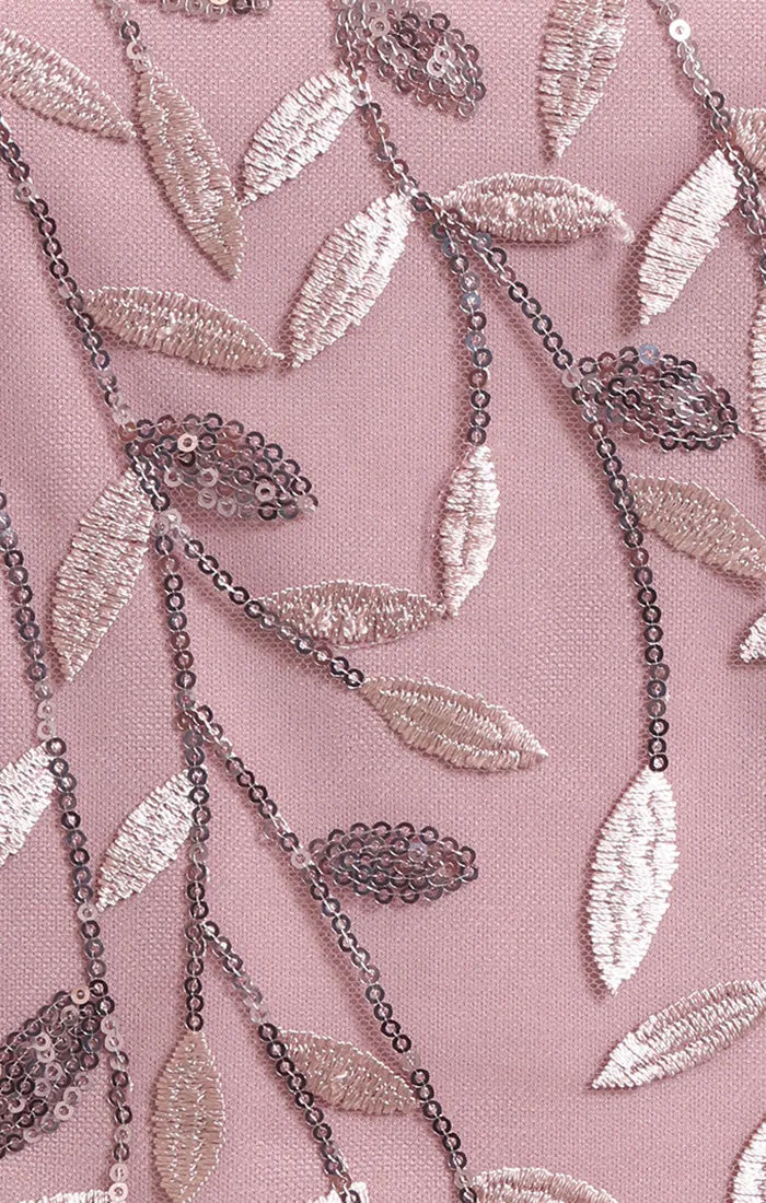 Plus - Midi Embroidered Dress with Illusion Neckline and Godet Detail Skirt sold by Alex Evenings product image thumbnail 3