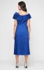 Regular - Midi Mikado A-Line Dress with 3-D Floral Shoulder Detail sold by Alex Evenings