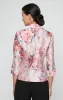 Regular - 3/4 Sleeve Printed Organza Side Closure Blouse with Illusion Sleeves sold by Alex Evenings
