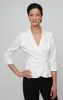 Collared Stretch Shimmer Blouse with Decorative Side Closure sold by Alex Evenings