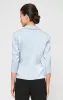 Collared Stretch Shimmer Blouse with Decorative Side Closure sold by Alex Evenings