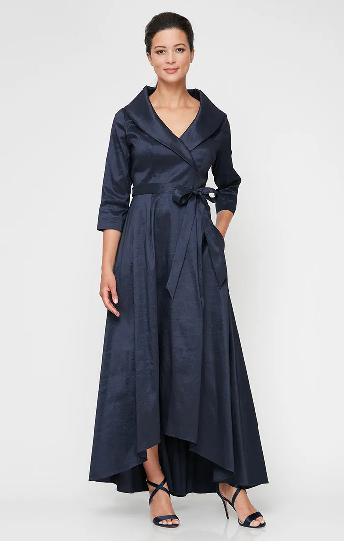 Melissa High/Low Taffeta Dress sold by Alex Evenings