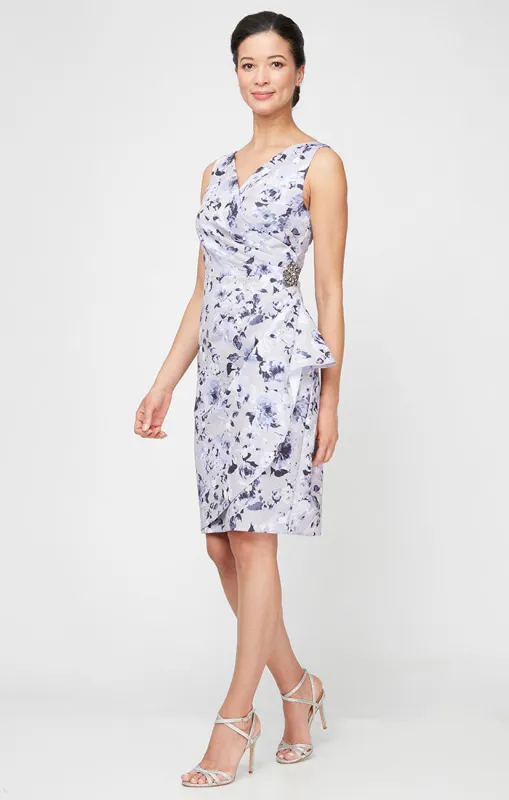 Regular - Stephanie Floral Crepe Party Dress sold by Alex Evenings