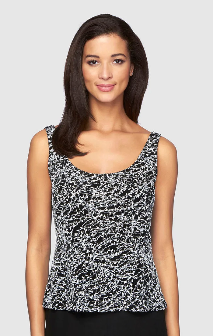 Petite Glitter Knit Twinset & Chiffon Pant sold by Alex Evenings product image thumbnail 4