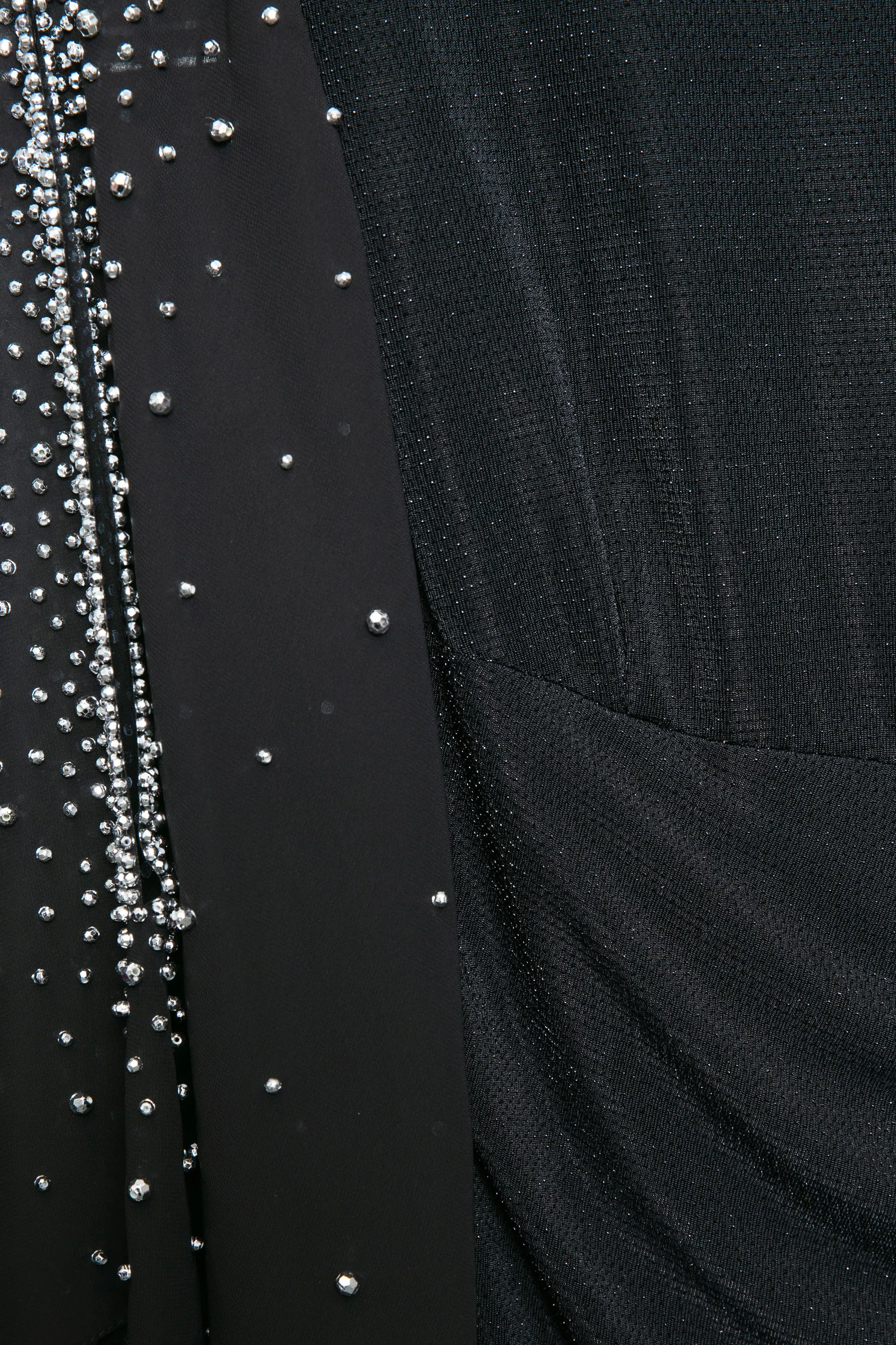 Regular - Metallic Knit Party Dress with Embellished Illusion Sleeves sold by Alex Evenings product image thumbnail 3