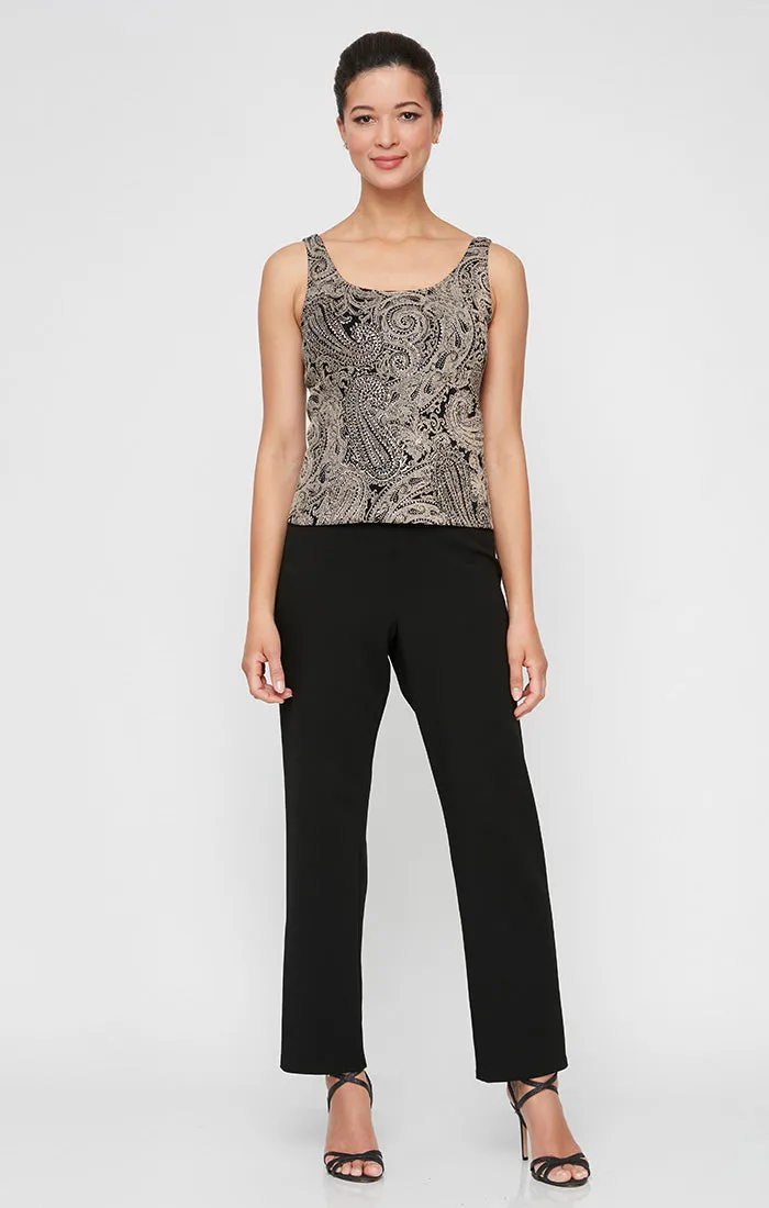 Plus Slinky Glitter Twinset and Chiffon Pant sold by Alex Evenings product image thumbnail 2