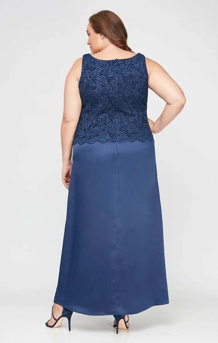 Plus Bethany Glitter Lace Jacket Dress sold by Alex Evenings product image thumbnail 4