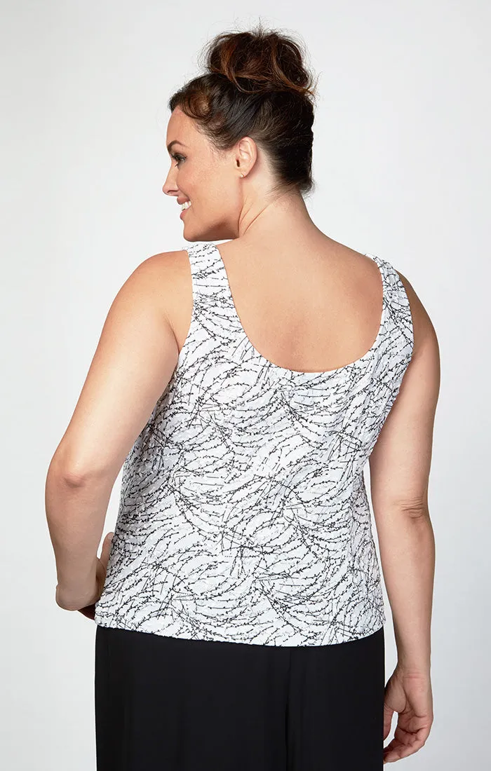 Plus Textured Mandarin Neck Glitter Knit 3/4 Sleeve Twinset sold by Alex Evenings product image thumbnail 4