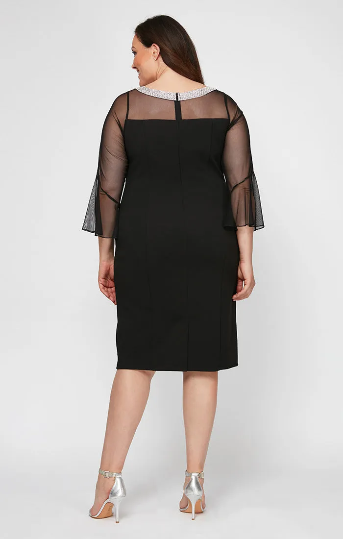 Plus Olivia Illusion Neck Crepe Dress sold by Alex Evenings product image thumbnail 2