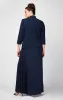 Plus Glitter Jacquard Knit Jacket Dress with Mandarin Neckline sold by Alex Evenings