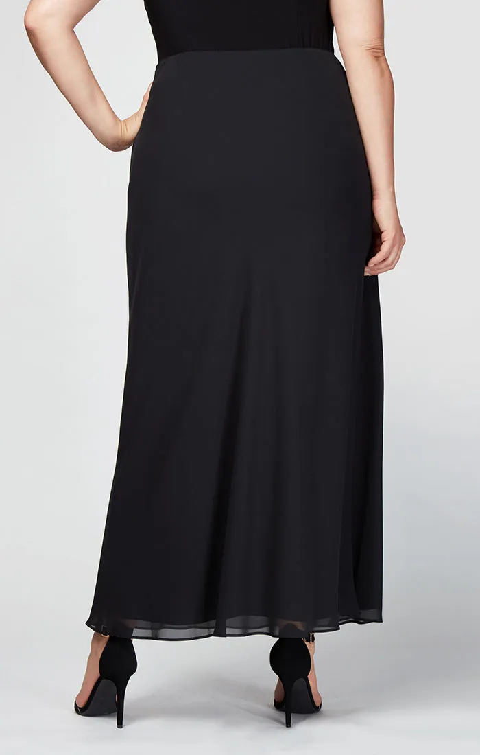 Plus A-Line Long Chiffon Skirt sold by Alex Evenings product image thumbnail 2