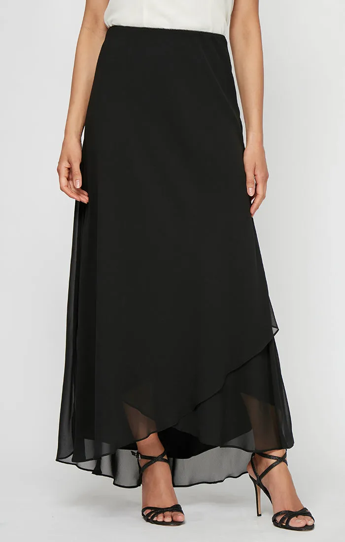Long Chiffon Skirt with Tulip Hem sold by Alex Evenings