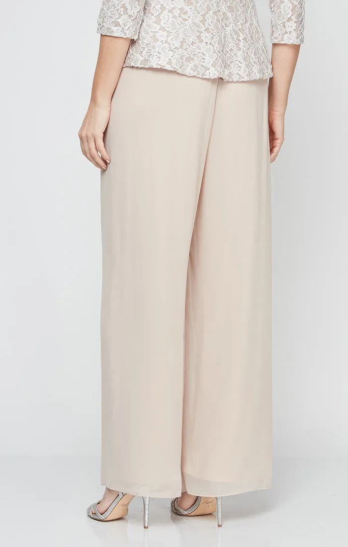 Straight Leg Chiffon Pant sold by Alex Evenings product image thumbnail 2
