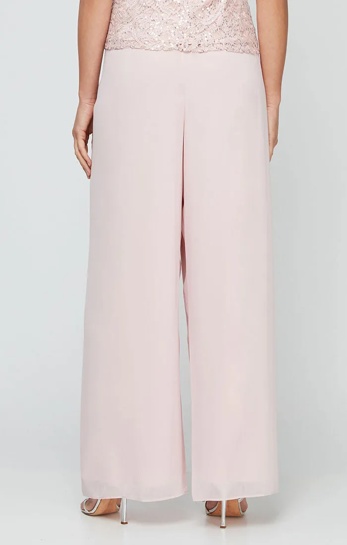 Plus Straight Leg Chiffon Pant sold by Alex Evenings product image thumbnail 5