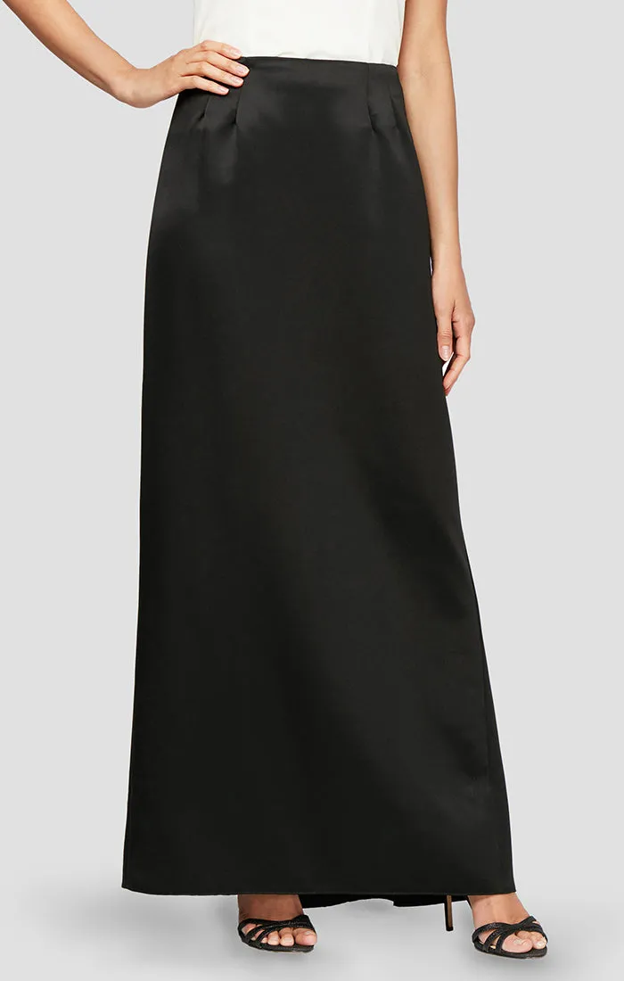 Long Satin Skirt with Fishtail Back Detail sold by Alex Evenings