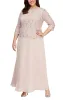 Plus Long Gown with Sequin Lace Bodice & Chiffon Skirt sold by Alex Evenings