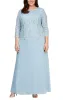 Plus Long Gown with Sequin Lace Bodice & Chiffon Skirt sold by Alex Evenings
