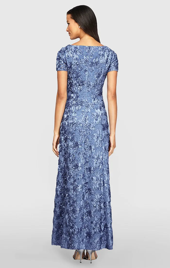 Petite Evelyn Rosette Lace Long Gown sold by Alex Evenings product image thumbnail 2