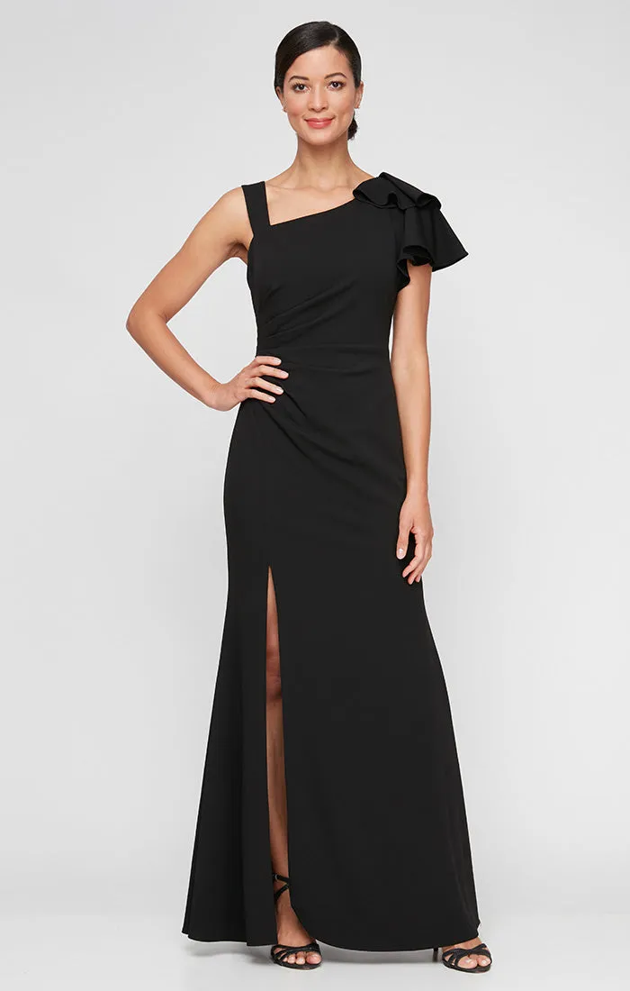 *Fit-and-Flare Crepe Gown sold by Alex Evenings product image thumbnail 3