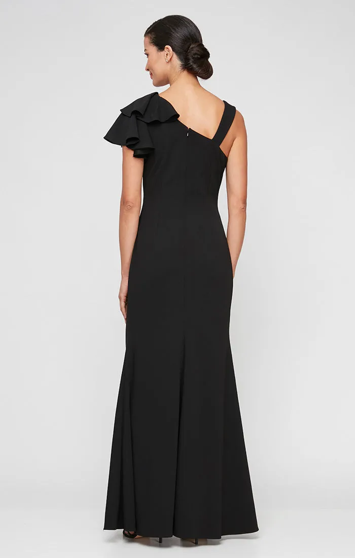 *Fit-and-Flare Crepe Gown sold by Alex Evenings product image thumbnail 4