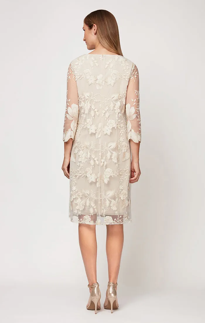 Regular - Alana Embroidered Mock Jacket Dress sold by Alex Evenings product image thumbnail 2