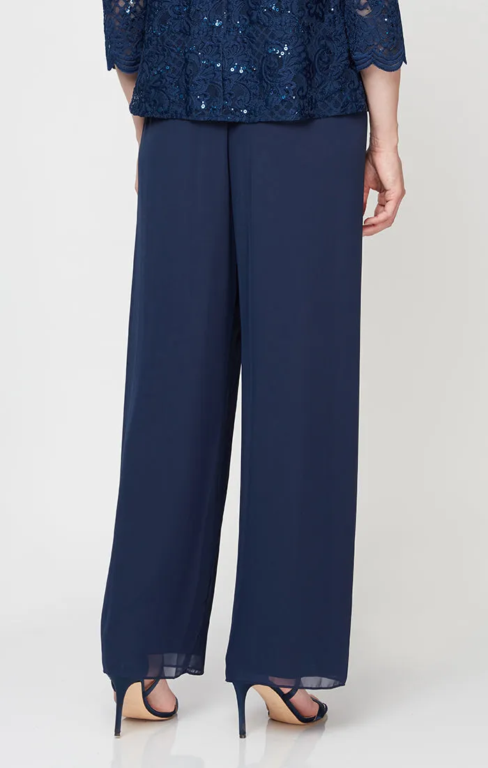 Petite Straight Leg Chiffon Pant sold by Alex Evenings product image thumbnail 4