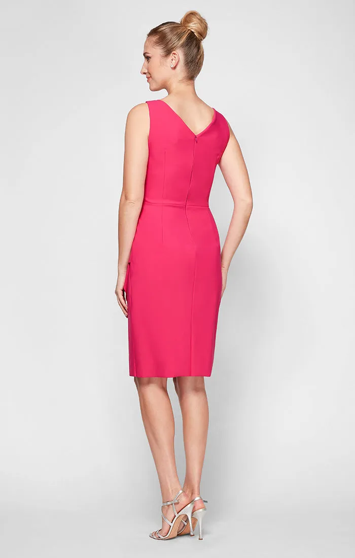 Compression Short Cocktail Dress with Ruffle Skirt & Beaded Detail at Hip sold by Alex Evenings product image thumbnail 2