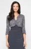 Glitter Jacquard Knit & Matte Jersey Gown with Bolero Jacket sold by Alex Evenings