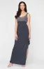 Glitter Jacquard Knit & Matte Jersey Gown with Bolero Jacket sold by Alex Evenings