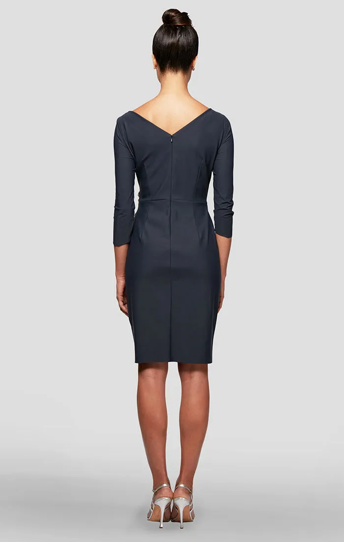 Petite Compression Collection Surplice Sheath Dress with Beaded Hip Detail sold by Alex Evenings product image thumbnail 2